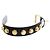 Autre Marque Bracelet De Force Saint Laurent en cuir de veau noir clouté