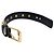 Autre Marque Bracelet De Force Saint Laurent en cuir de veau noir clouté - vue 2