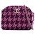 Clutch Chanel Mini CC in tweed matelassé viola con catena