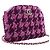 Clutch Chanel Mini CC in tweed matelassé viola con catena - vista 14