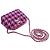 Clutch Chanel Mini CC in tweed matelassé viola con catena - vista 7