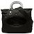 Borsa Prada in Tessuto Canapa nera con logo