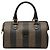 Fendi Mini Pequin Brown Coated Canvas Convertible Boston Bag