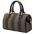 Fendi Mini Pequin Brown Coated Canvas Convertible Boston Bag - vista 2