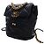 Mochila Chanel 19 em pele de cordeiro acolchoada preta - vista 14
