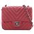 Chanel Pink Mini Square Classic Chevron Lambskin Single Flap