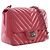 Chanel Pink Mini Square Classic Chevron Lambskin Single Flap - vista 11