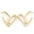 Orecchini Louis Vuitton Gold Heart Falling Love PM - vista 2