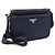 Borsa a tracolla Prada in nylon e pelle blu navy