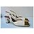 Chanel Décolleté Slingback in pelle avorio e oro - vista 12
