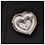 Spilla Chanel Triple Halo Heart con logo CC e strass - vista 12