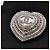Spilla Chanel Triple Halo Heart con logo CC e strass - vista 4
