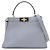 Borsa Fendi Peekaboo Regular in pelle nera