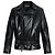 Alessandra Rich Lederjacke Schwarz Biker Stil