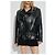 Alessandra Rich Lederjacke Schwarz Biker Stil - Ansicht 3
