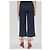 Pantalon culotte Theory bleu marine satiné à plis - view 4