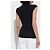 Pull col roulé sans manches Dsquared2 en laine noir - vue 4