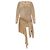 Vestido Diesel M-EGANKNOT de linho marrom bege