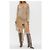 Vestido Diesel M-EGANKNOT de linho marrom bege - vista 3
