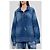 Top de ganga azul com meio zíper Dsquared2 - vista 3