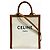 Céline CELINE Bolsa Tote Vertical Cabas Small em lona e couro