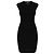 Dsquared2 Ärmelloses Bodycon Kleid aus schwarzem Baumwollstrick