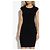 Dsquared2 Ärmelloses Bodycon Kleid aus schwarzem Baumwollstrick - Ansicht 3