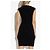 Dsquared2 Ärmelloses Bodycon Kleid aus schwarzem Baumwollstrick - Ansicht 4