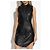 Vestido Diesel D-ENEAS negro efecto cuero - vista 3