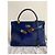 Borsa Hermès Kelly 32 in pelle blu - vista 2