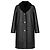 Hermès Abrigo reversible de piel y shearling negro