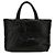 Autre Marque Shopper-Tasche aus schwarzem Lammleder