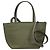 Borsa a mano Tory Burch in nylon verde con tracolla regolabile - vista 3