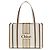 Chloé Bolso de hombro de algodón beige