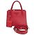 Prada Borsa Tote e borsa a tracolla monocromatica in Saffiano rossa