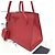 Prada Borsa Tote e borsa a tracolla monocromatica in Saffiano rossa - vista 4
