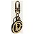 Dior Black Gold Grained Leather Oblique Keyring - view 3