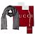 Gucci Sciarpa in lana e seta grigio marrone bicolore - vista 19