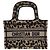 Book Tote Dior Mini borsa tote in tela con ricamo leopardato