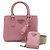 Prada Mini Tote e Borsa a Tracolla in Rosa con Logo