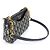 Dior Borsa a spalla Mini Hobo Avenue Montaigne in jacquard Oblique blu - vista 2