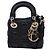 Dior Bolsa Lady Micro Black Cannage Lambskin