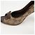 Escarpins à bout ouvert Gucci Marron en toile - vue 14