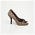 Escarpins à bout ouvert Gucci Marron en toile - vue 3