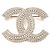 Chanel Spilla Logo CC in Perle e Vetro Cristallino Season