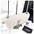 Autre Marque Borsa a tracolla Kate con nappe White - vista 7