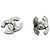 Brincos Chanel Cubic CC Prateados Metal - vista 4
