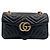 Gucci Borsa a tracolla e spalla GG Marmont in pelle matelassé Small, Nero - vista 2