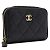 Chanel Klassischer Black Caviar Kartenhalter mit goldenem CC-Reißverschluss - vista 4