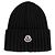 Moncler Strickbeanie mit Logo-Patch (Black)
